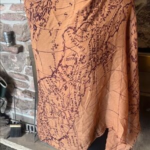 Patricia Nash Terracotta Map Design Scarf